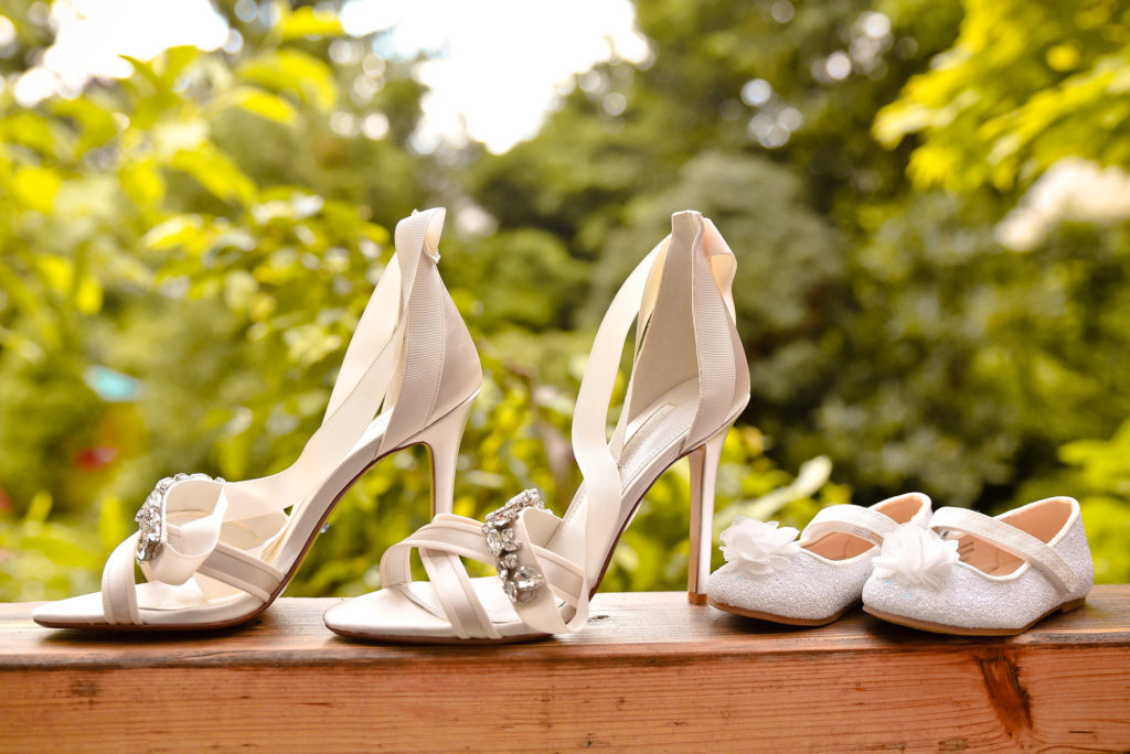 Svadba Svadobné topánky nevesta biele